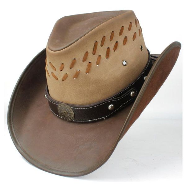 cloches 100% leather men women western cowboy hat wide brim outdoor sombrero hombre cowgirl, Blue;gray
cloches 100% leather men women western cowboy hat wide brim outdoor sombrero hombre cowgirl, Blue;gray