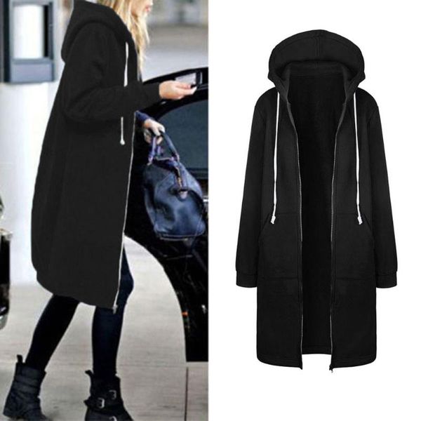 women's jackets autumn winter hoodies leisure loose hooded zipper pockets plus size sweatshirt sports dresses outwear, Black;brown
women's jackets autumn winter hoodies leisure loose hooded zipper pockets plus size sweatshirt sports dresses outwear, Black;brown