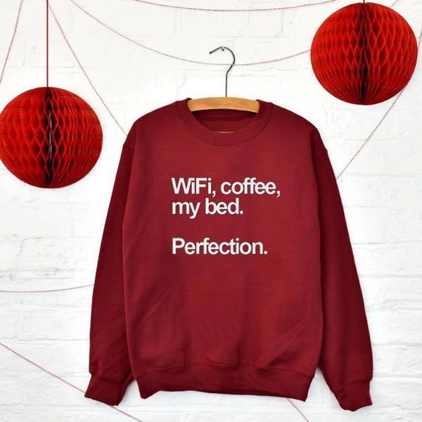 wifi coffee my bed sweatshirt funny pure cotton women graphic crewneck quote jumper casual outfits pullovers sweats, Black
wifi coffee my bed sweatshirt funny pure cotton women graphic crewneck quote jumper casual outfits pullovers sweats, Black