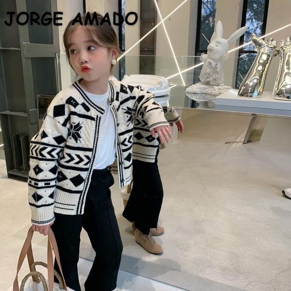 pullover 2021 spring korean style teenagers girls sweaters geometric pattern casual outwear children fashion clothes e044, Blue
pullover 2021 spring korean style teenagers girls sweaters geometric pattern casual outwear children fashion clothes e044, Blue