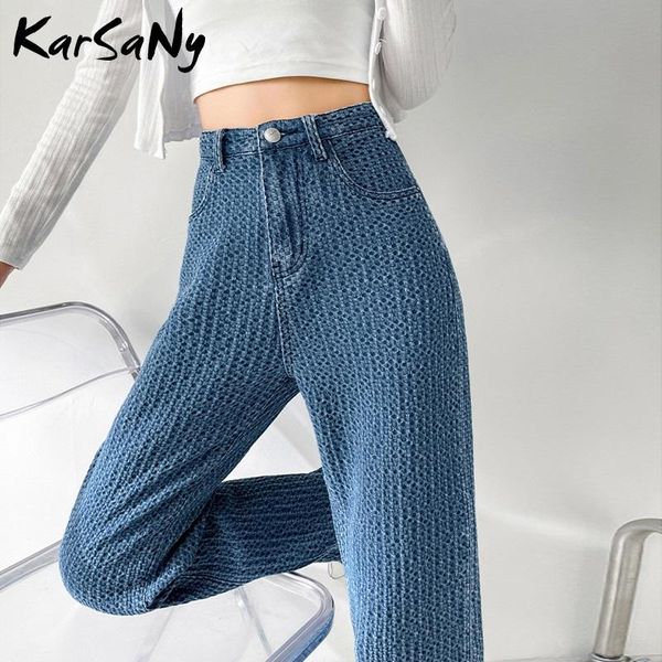 women's jeans fashion high waist streetwear straight leg denim pants jacquard jean femme full long wide women 2021, Blue
women's jeans fashion high waist streetwear straight leg denim pants jacquard jean femme full long wide women 2021, Blue