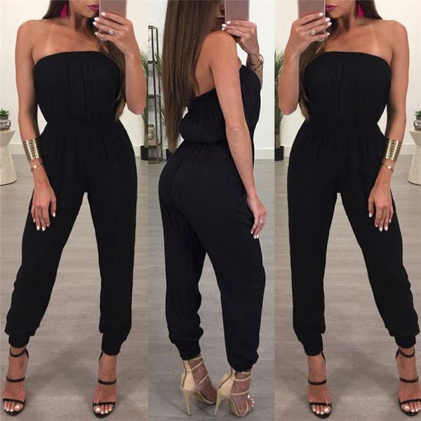 women's jumpsuits & rompers spring summer est 2021 fashion womens strapless off shoulder jumpsuit ladies casual evening party playsuit, Black;white
women's jumpsuits & rompers spring summer est 2021 fashion womens strapless off shoulder jumpsuit ladies casual evening party playsuit, Black;white