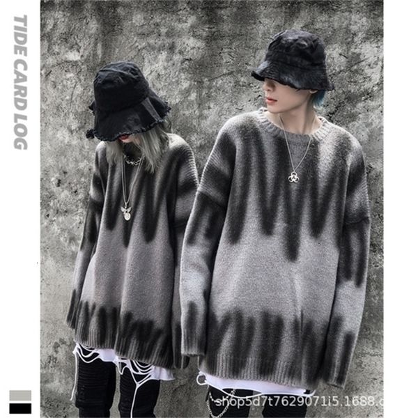 autumn and winter loose art spray lazy dark wind street high street men's and women's knitted bottomed round neck trendy sweater_g, White;black
autumn and winter loose art spray lazy dark wind street high street men's and women's knitted bottomed round neck trendy sweater_g, White;black