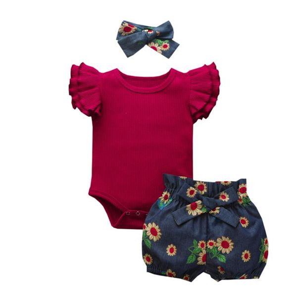 newborn infant baby girls clothes sleeve ruffles solid romper floral print shorts bowknot hairband outfits ropa niña, White
newborn infant baby girls clothes sleeve ruffles solid romper floral print shorts bowknot hairband outfits ropa niña, White