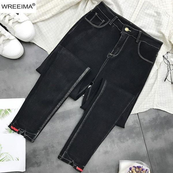 women's jeans simple design fashion women long pants irregular bottoms skinny pockets plus size korean casual street style z923, Blue
women's jeans simple design fashion women long pants irregular bottoms skinny pockets plus size korean casual street style z923, Blue