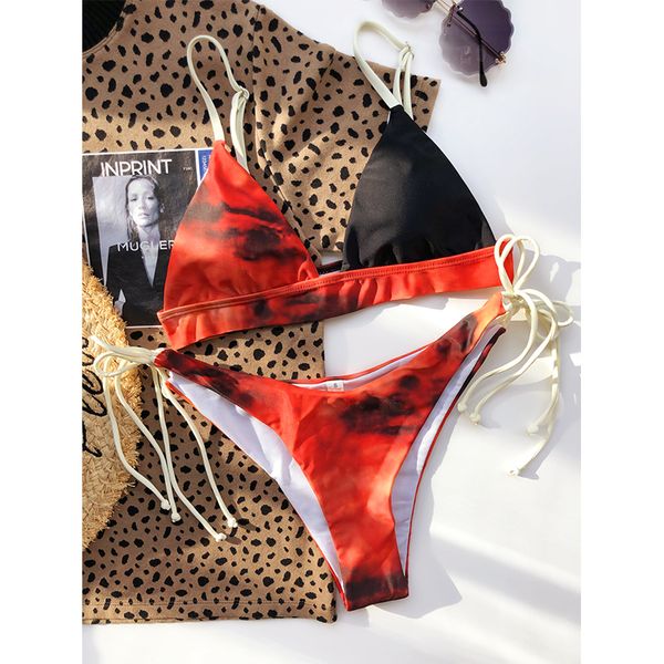 triangle swimwear female print bikini set high cut swimsuit women knot 2 piece set bathing suit beach wear 2021 summer, Black
triangle swimwear female print bikini set high cut swimsuit women knot 2 piece set bathing suit beach wear 2021 summer, Black