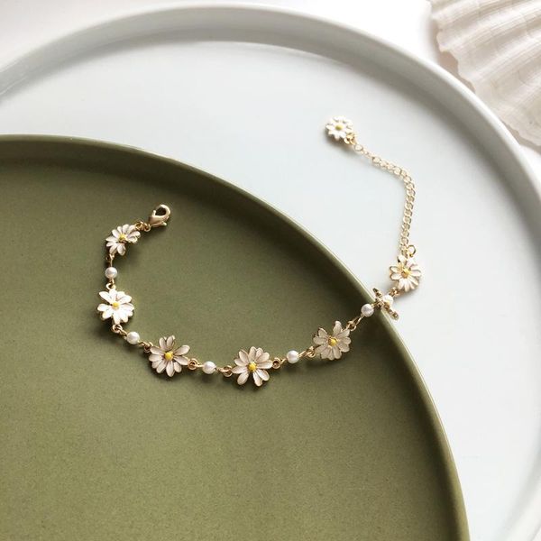 link, chain fresh mori beautiful flower bracelet temperament personality daily wear match lady charm simple female, Black
link, chain fresh mori beautiful flower bracelet temperament personality daily wear match lady charm simple female, Black