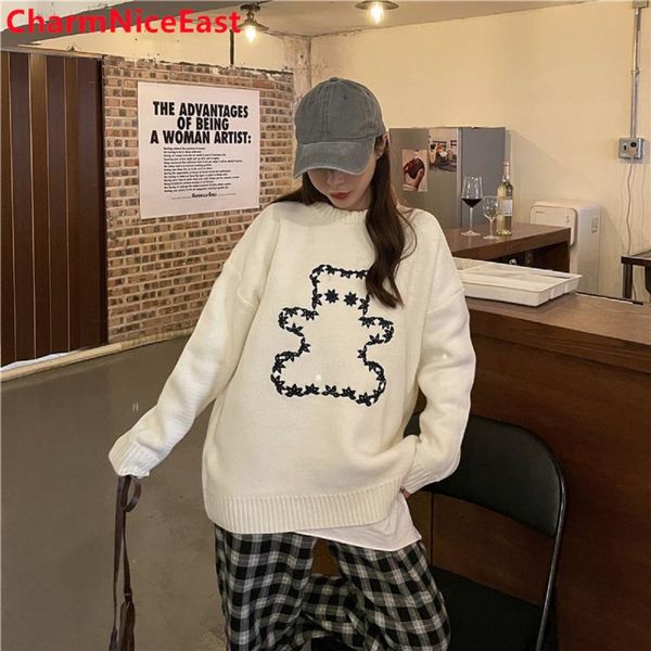 women's sweaters 2021 ins fashion women winter pullovers female flower knitted cartoon jumpers, White;black
women's sweaters 2021 ins fashion women winter pullovers female flower knitted cartoon jumpers, White;black