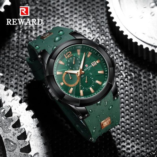 wristwatches reward men's chronograph analog quartz watch with date luminous hands waterproof silicone rubber strap wristswatch for man, Slivery;brown
wristwatches reward men's chronograph analog quartz watch with date luminous hands waterproof silicone rubber strap wristswatch for man, Slivery;brown