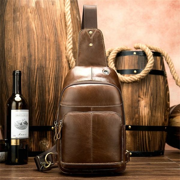 2019 multi functional european and american leather bag retro chest bag large capacity diagonal single shoulder men's bag
2019 multi functional european and american leather bag retro chest bag large capacity diagonal single shoulder men's bag