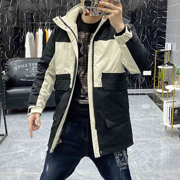 and medium jacket down men's long section thickened warm hooded winter men clothes 2021 new coat outer wear trend, Black
and medium jacket down men's long section thickened warm hooded winter men clothes 2021 new coat outer wear trend, Black