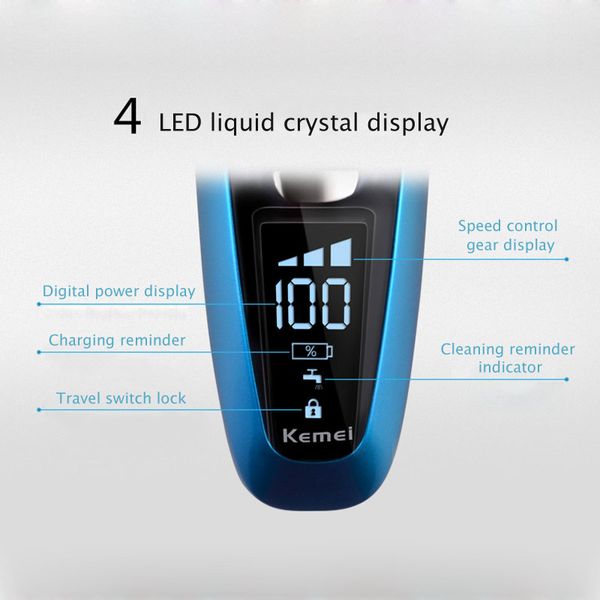 kemei professional beard shaving machine rechargeable shaver for men four blade electric razor for male mustache 100-240v
kemei professional beard shaving machine rechargeable shaver for men four blade electric razor for male mustache 100-240v