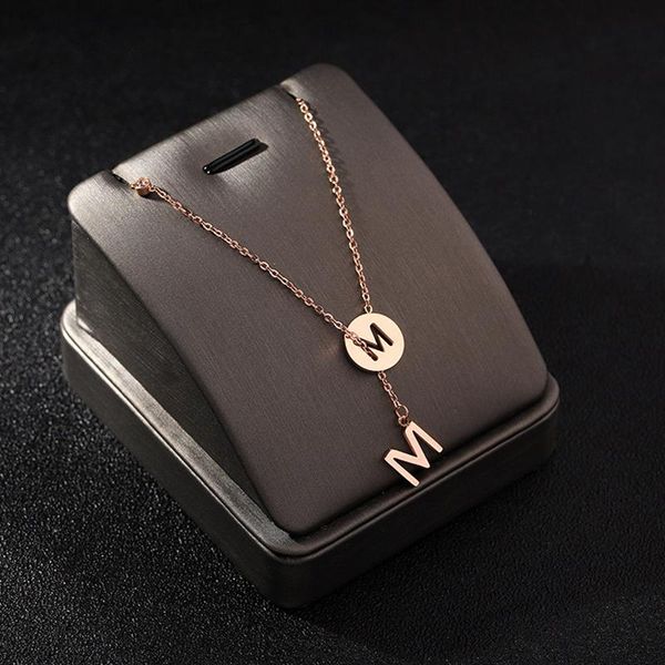 pendant necklaces letters m necklace rose gold titanium steel jewelry woman birthday gift not change color drop, Silver
pendant necklaces letters m necklace rose gold titanium steel jewelry woman birthday gift not change color drop, Silver