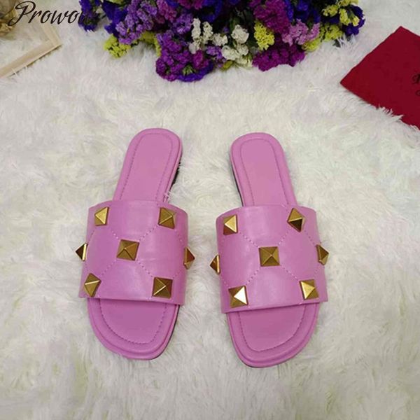 slippers prowow genuine leather women luxury rivets sharp mules outdoor casual flat shoes ladies comfortable non-slip mule, Black
slippers prowow genuine leather women luxury rivets sharp mules outdoor casual flat shoes ladies comfortable non-slip mule, Black