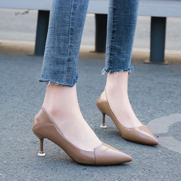 dress shoes women office high heel spring fashion patent leather pointed toe pumps 5.5 cm stiletto ladies 3 colors, Black
dress shoes women office high heel spring fashion patent leather pointed toe pumps 5.5 cm stiletto ladies 3 colors, Black