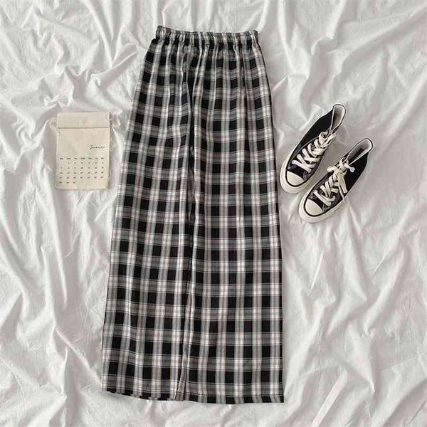 mooirue autumn women pants checker casual korean elastic high waist loose wide leg harajuku trousers 210925, Black;white
mooirue autumn women pants checker casual korean elastic high waist loose wide leg harajuku trousers 210925, Black;white