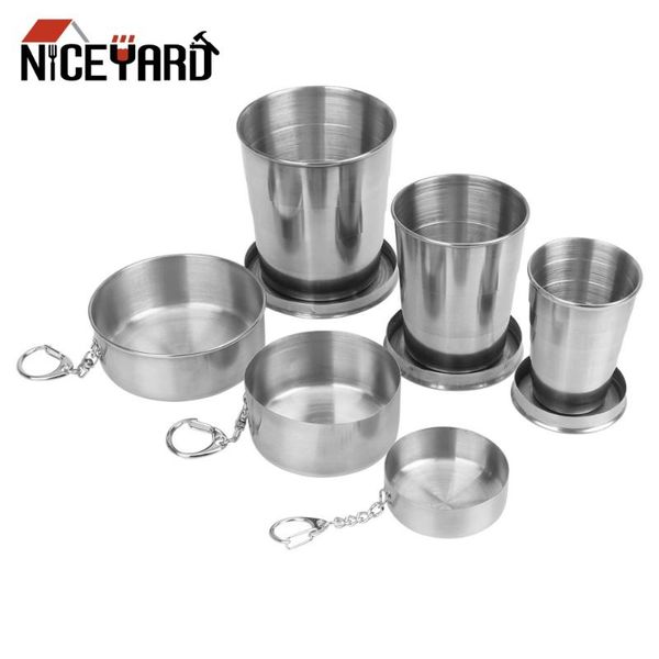 75/140/240ml portable stainless steel folding cup with keychain retractable collapsible cups for outdoor travel
75/140/240ml portable stainless steel folding cup with keychain retractable collapsible cups for outdoor travel