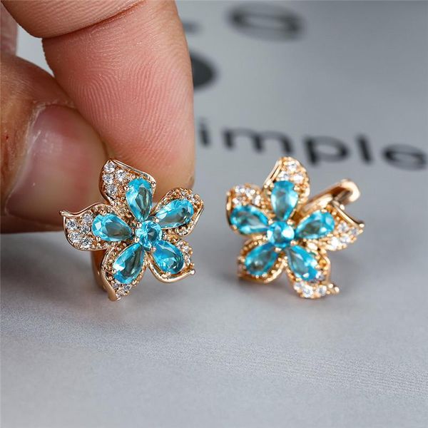 hoop & huggie cute female rainbow crystal earrings dainty gold color wedding trendy flower zircon stone for women, Golden;silver
hoop & huggie cute female rainbow crystal earrings dainty gold color wedding trendy flower zircon stone for women, Golden;silver