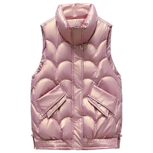 women's vests autumn winter down cotton vest women loose zipper stand collar pockets casual sleeveless jacket waistcoat for female s122, Black;white
women's vests autumn winter down cotton vest women loose zipper stand collar pockets casual sleeveless jacket waistcoat for female s122, Black;white