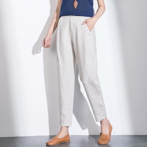 cropped summer calf length women pant loose flax natural breathable ankle elastic band casual trousers plus size, Black;white
cropped summer calf length women pant loose flax natural breathable ankle elastic band casual trousers plus size, Black;white