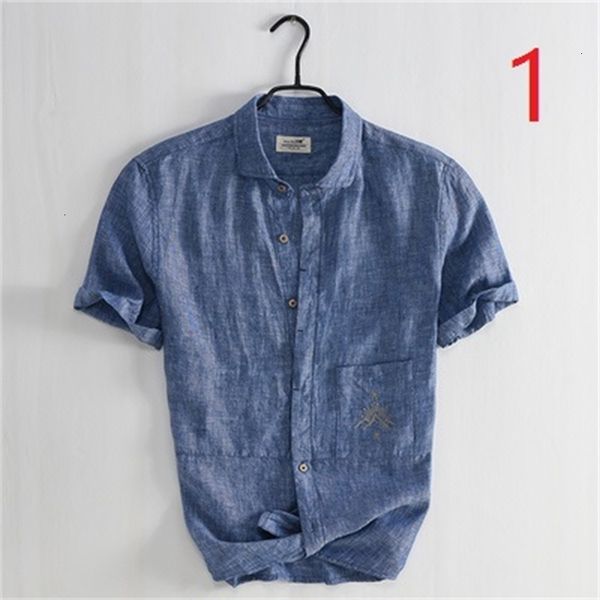 new 2021 summer pocket embroidery linen short-sleeved square collar literary leisure loose breathable cotton shirt men's thin zr16, White;black
new 2021 summer pocket embroidery linen short-sleeved square collar literary leisure loose breathable cotton shirt men's thin zr16, White;black