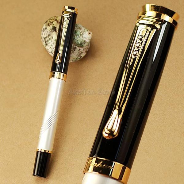 jinhao 500 brand new milk white and golden medium nib fountain pen 
jinhao 500 brand new milk white and golden medium nib fountain pen