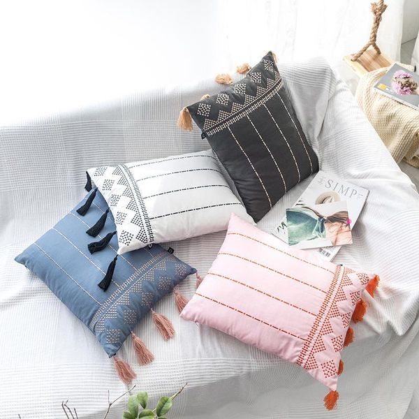 100% cotton surface office chair cushion with tassel embroidery saka fabric nordic home throw pillows decorative for couch
100% cotton surface office chair cushion with tassel embroidery saka fabric nordic home throw pillows decorative for couch
