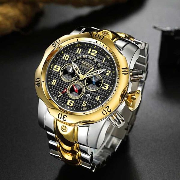 wristwatches temeite fashion mens watches big dial military watch full steel waterproof sport chronograph men, Slivery;brown
wristwatches temeite fashion mens watches big dial military watch full steel waterproof sport chronograph men, Slivery;brown