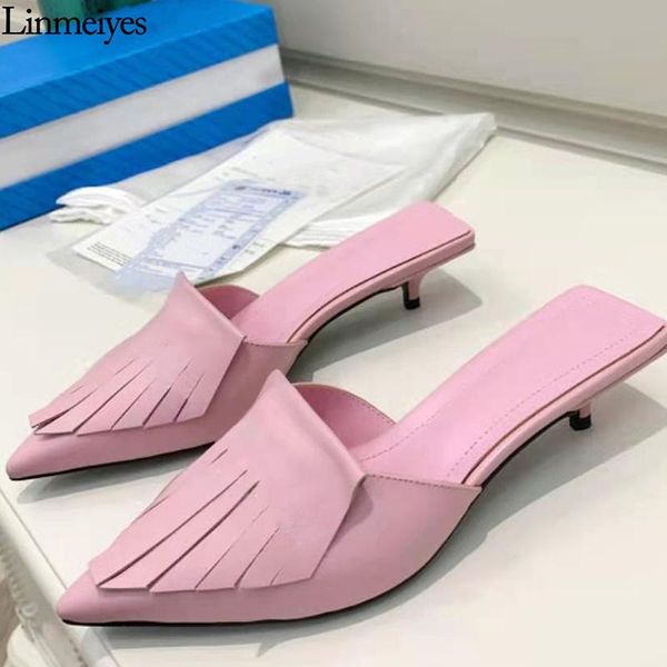 designer brand candy color slippers women genuine leather pointed toe low heel slides outdoor mules summer zapatillas mujer, Black
designer brand candy color slippers women genuine leather pointed toe low heel slides outdoor mules summer zapatillas mujer, Black