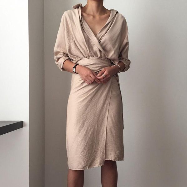 casual dresses tvvovvin bow bandage for women v neck long sleeve high waist women's dress female elegant fashion clothing 2021 b10, Black;gray
casual dresses tvvovvin bow bandage for women v neck long sleeve high waist women's dress female elegant fashion clothing 2021 b10, Black;gray