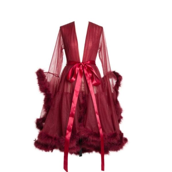 women's sleepwear feather bridal nightgown short wedding scarf illusion bathrobe lingerie, Black;red
women's sleepwear feather bridal nightgown short wedding scarf illusion bathrobe lingerie, Black;red