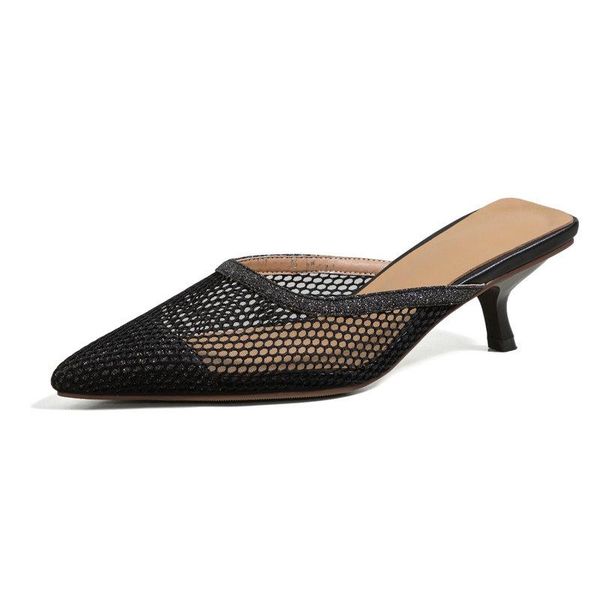 sweet women's summer slippers shoes popular patchwork genuine leather high heels sandals women casual shoes woman size 41 42 43, Black
sweet women's summer slippers shoes popular patchwork genuine leather high heels sandals women casual shoes woman size 41 42 43, Black