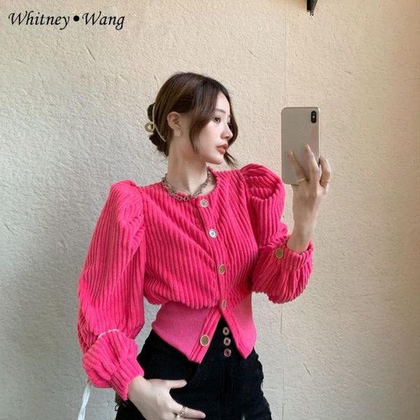 women's blouses & shirts whitney wang 2021 spring fashion vintage style puff sleeve buttons corduroy blouse women blusas shirt top, White
women's blouses & shirts whitney wang 2021 spring fashion vintage style puff sleeve buttons corduroy blouse women blusas shirt top, White