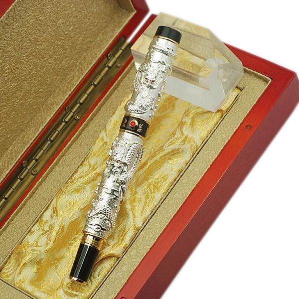 jinhao double dragon playing pearl, metal carving embossing heavy pen silver for office school fountain pen
jinhao double dragon playing pearl, metal carving embossing heavy pen silver for office school fountain pen