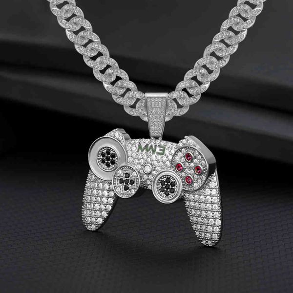 hip hop iced out pendant necklace gold silver color punk game controller handle rhinestones cuban link chain necklaces men
hip hop iced out pendant necklace gold silver color punk game controller handle rhinestones cuban link chain necklaces men