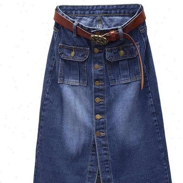 autumn casual jean skirts vintage denim skirt high waist plus size single breasted split jeans skirt, Black
autumn casual jean skirts vintage denim skirt high waist plus size single breasted split jeans skirt, Black