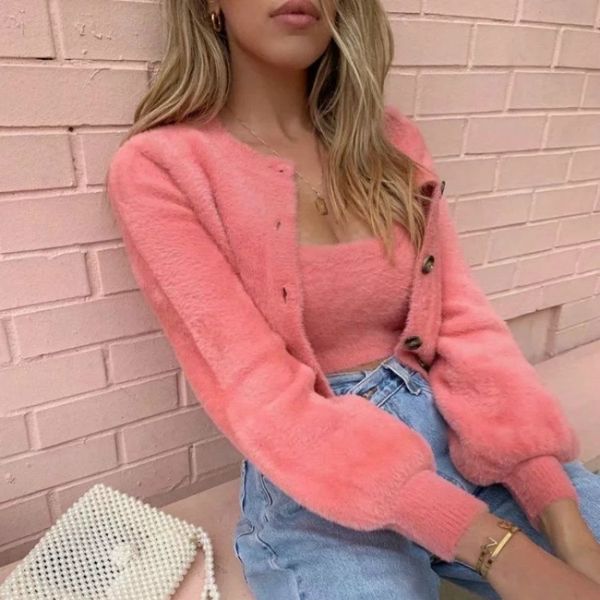 2021 new women's spring autumn knitted tweed long sleeve pink fashion plus size ladies female casual chic sweaters clothes 0esu, White;black
2021 new women's spring autumn knitted tweed long sleeve pink fashion plus size ladies female casual chic sweaters clothes 0esu, White;black