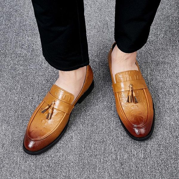 dress shoes yomior crocodile vintage spring men split leather pointed toe formal loafers tassel business wedding oxfords, Black
dress shoes yomior crocodile vintage spring men split leather pointed toe formal loafers tassel business wedding oxfords, Black
