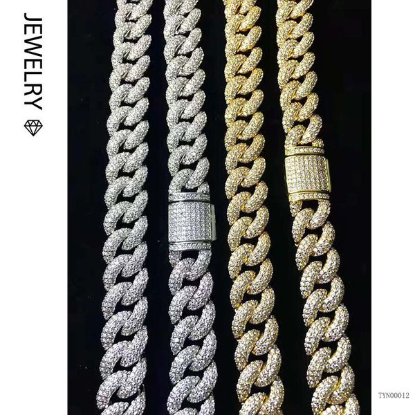 chains 2021 14mm3 row full diamond cuban bubble chain flip button men's hip-hop necklace personalized jewelry, Silver
chains 2021 14mm3 row full diamond cuban bubble chain flip button men's hip-hop necklace personalized jewelry, Silver