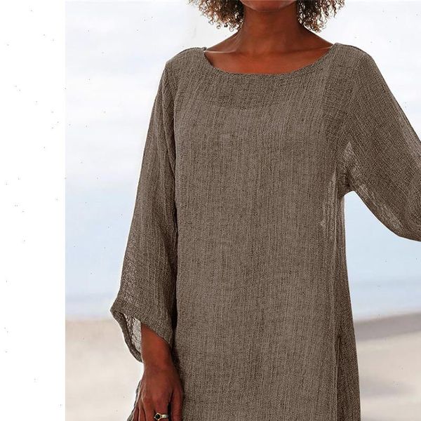 cotton soft solid blouse summer loose plus size shirt o neck long sleeve womens and blouses anomalistic casual women tunic, White
cotton soft solid blouse summer loose plus size shirt o neck long sleeve womens and blouses anomalistic casual women tunic, White