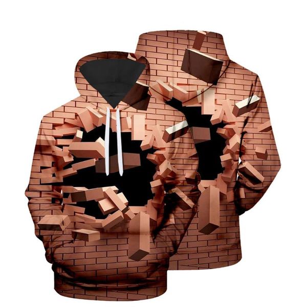 men's hoodies & sweatshirts design wall 3d digital printing hip-hop trend street retro casual autumn and winter plus velvet hooded swea, Black
men's hoodies & sweatshirts design wall 3d digital printing hip-hop trend street retro casual autumn and winter plus velvet hooded swea, Black