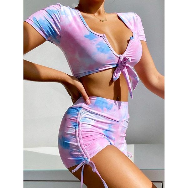 2021 tie-dye printed women swimwear women's swimsuits female bow designfull back bather bathing suit short shorts suit
2021 tie-dye printed women swimwear women's swimsuits female bow designfull back bather bathing suit short shorts suit
