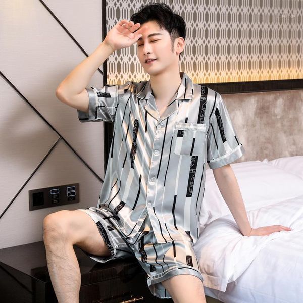 ice silk men print sleepwear satin pajama pijamas set casual male home wear loose short sleeve nightwear pyjamas men's, Black;brown
ice silk men print sleepwear satin pajama pijamas set casual male home wear loose short sleeve nightwear pyjamas men's, Black;brown