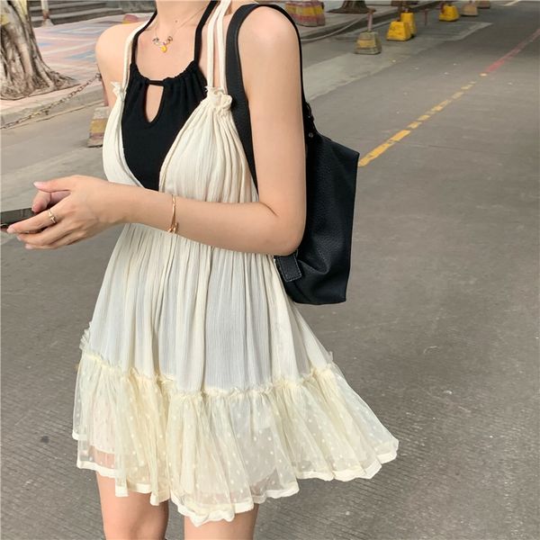 summer mini dress holiday style girls sweet loose lace up spaghetti strap dress womens (r98259) 210302, Black;gray
summer mini dress holiday style girls sweet loose lace up spaghetti strap dress womens (r98259) 210302, Black;gray