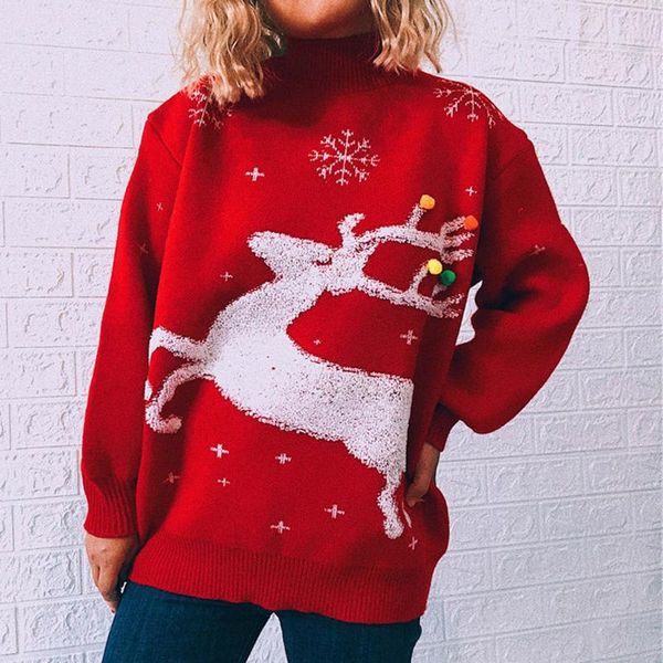 women's sweaters christmas red long sleeve women casual sweater autumn winter animal design female pullover fashion knitted, White;black
women's sweaters christmas red long sleeve women casual sweater autumn winter animal design female pullover fashion knitted, White;black