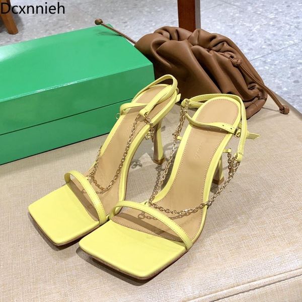 new metal chain thin high heels women sandals summer gladiator sandals square toe one strap sandalias mujer catwalk shoes woman, Black
new metal chain thin high heels women sandals summer gladiator sandals square toe one strap sandalias mujer catwalk shoes woman, Black