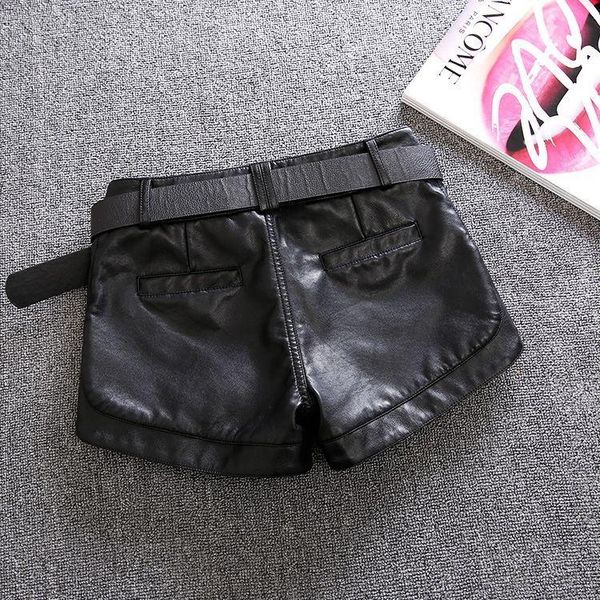women's shorts autumn winter loose pu leather with belt fashion high waist pockets female casual wide leg c296, White;black
women's shorts autumn winter loose pu leather with belt fashion high waist pockets female casual wide leg c296, White;black