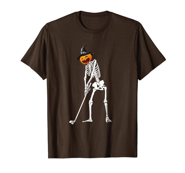 golf skeleton x ray t-shirt golfer pumpkin head witch hat, White;black 
golf skeleton x ray t-shirt golfer pumpkin head witch hat, White;black