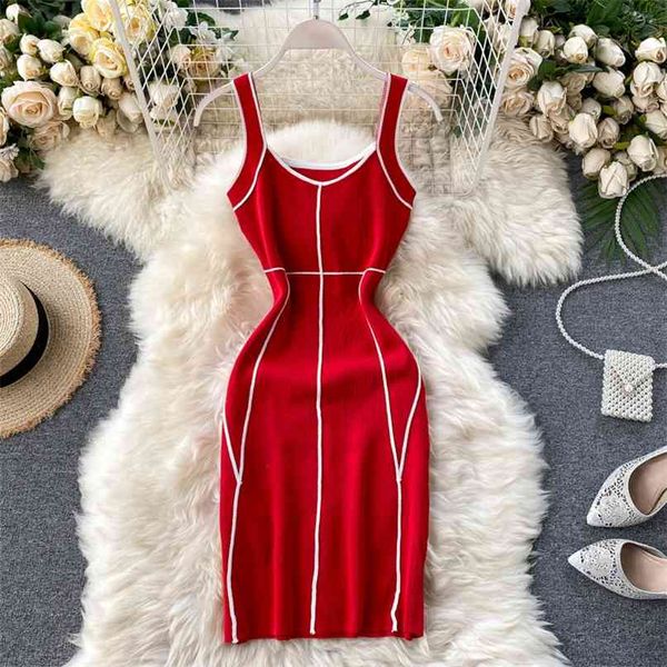 women knit dress ne lady contrast sleeveless high waist slimming package hip sweater vestidos m192 210527, Black;gray
women knit dress ne lady contrast sleeveless high waist slimming package hip sweater vestidos m192 210527, Black;gray