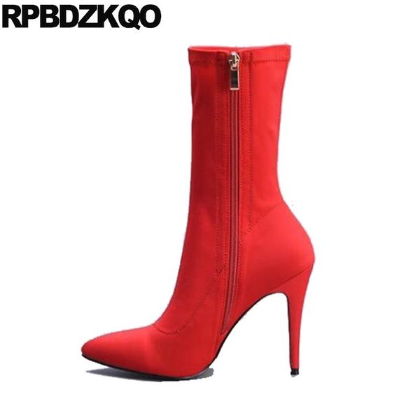 boots mid calf side zip shoes thin red autumn fetish fashion big size blue extreme high heel pointed toe plus women stiletto, Black
boots mid calf side zip shoes thin red autumn fetish fashion big size blue extreme high heel pointed toe plus women stiletto, Black